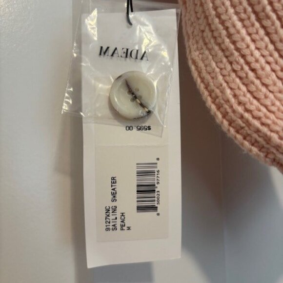 NWT ADEAM Sailing Sweater ⛵🍑 Peach | Medium | Limited Collaboration - Picture 4 of 8